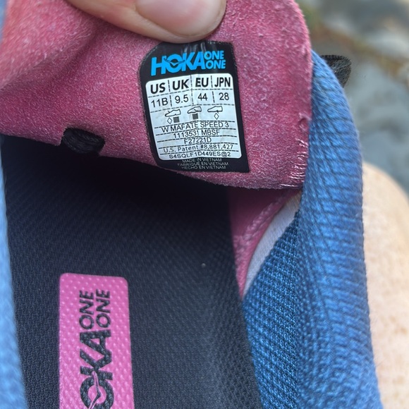 Hoka Women’s Mafate Speed 3 Trail Running Shoe Moroccan Blue and Saffron - Picture 8 of 8